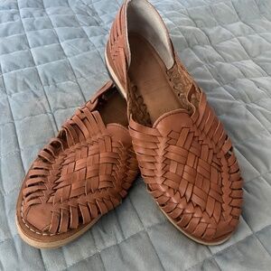 Women’s leather huarache sandals
